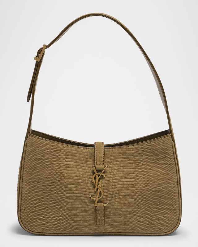 Le 5 A 7 YSL Shoulder Bag in Lizard-Effect Leather